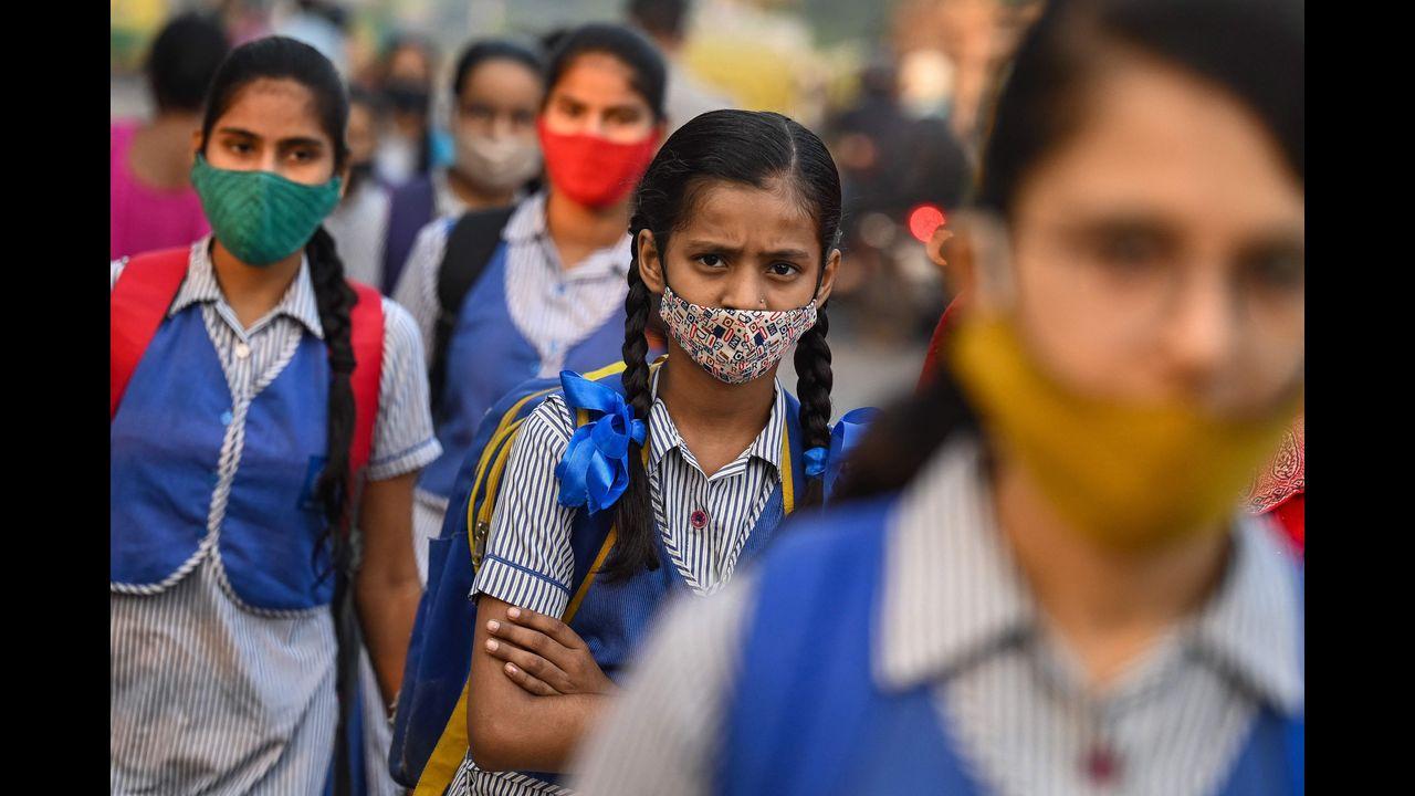 The Delhi Disaster Management Authority (DDMA) had last week announced that schools would reopen for all classes from November 1, even though teaching and learning would continue in blended mode. Pic/AFP